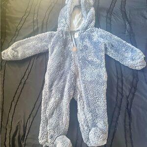 Carter's Soft Blue Sherpa Footie